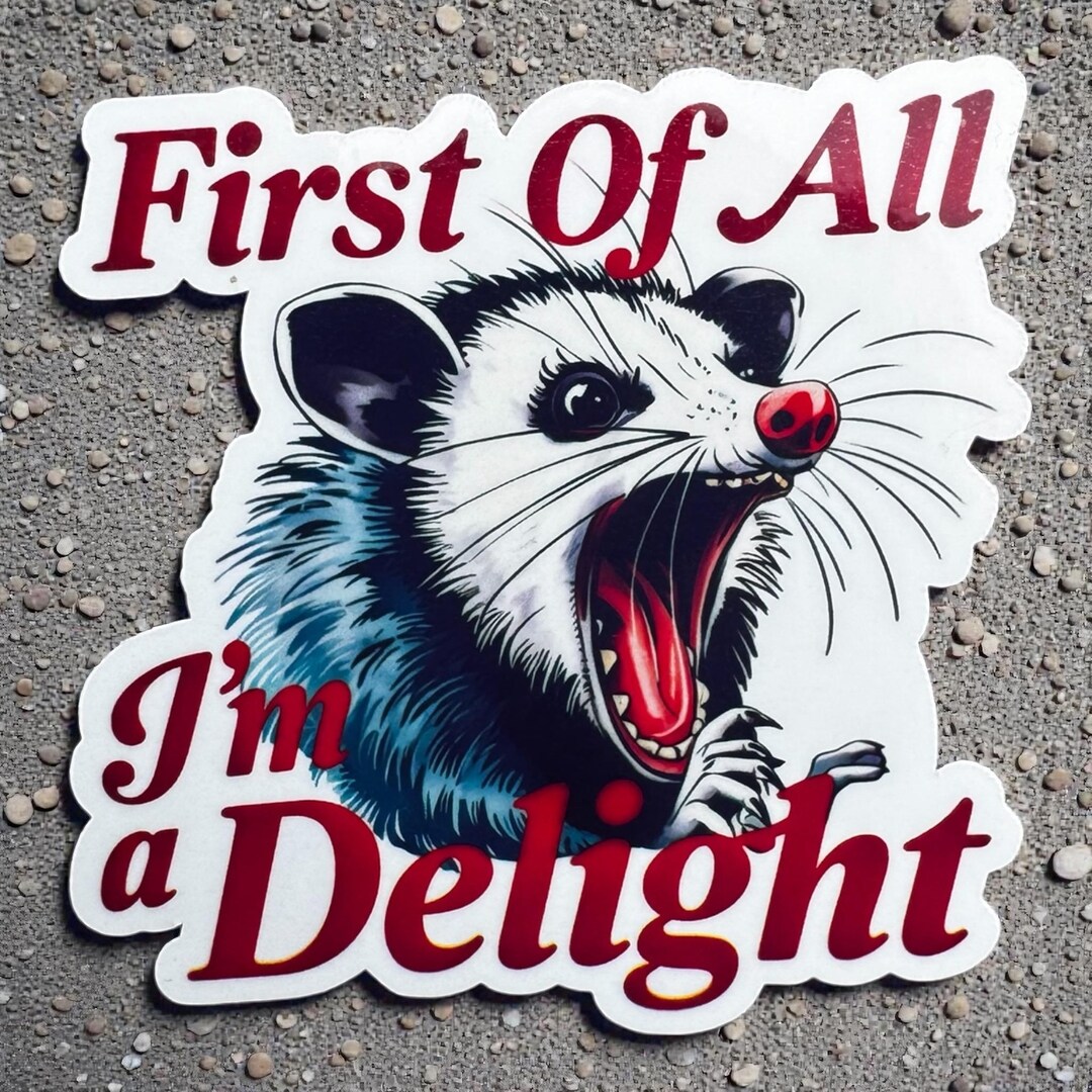 First of All- I’m a Delight Sticker: Funny Waterproof Vinyl Sticker - Etsy