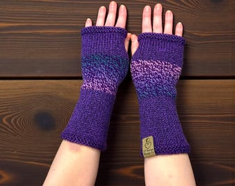 Women's knit fingerless gloves, hand warmer, winter fashion accessory, knit mittens, gift for her