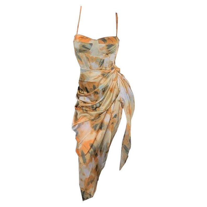 Spring Tie-Dye Midi Dress