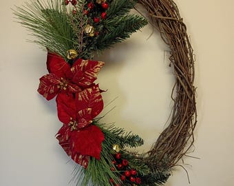 corona de vid y flor de Pascua