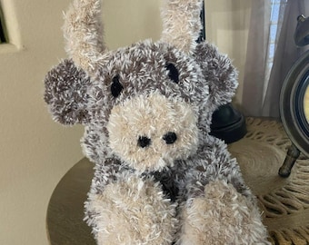 Vaca de peluche Moochie – Juguete de peluche suave y esponjoso, regalo de decoración rústica hecho a mano