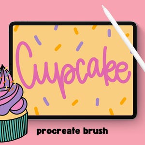 Cupcake Procreate Brush, procreate, instant download, digital brush