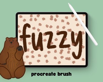 Fuzzy Procreate Pinsel, digitaler Download, Procreate Pinsel, Procreate