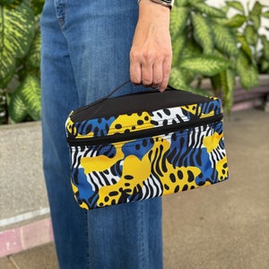 Bolsa térmica para almuerzo con estampado animal, Bolsa de pícnic impermeable con rayas de cebra, Caja bento sin residuos, Bolsa de viaje ecológica para aperitivos con estampado de leopardo