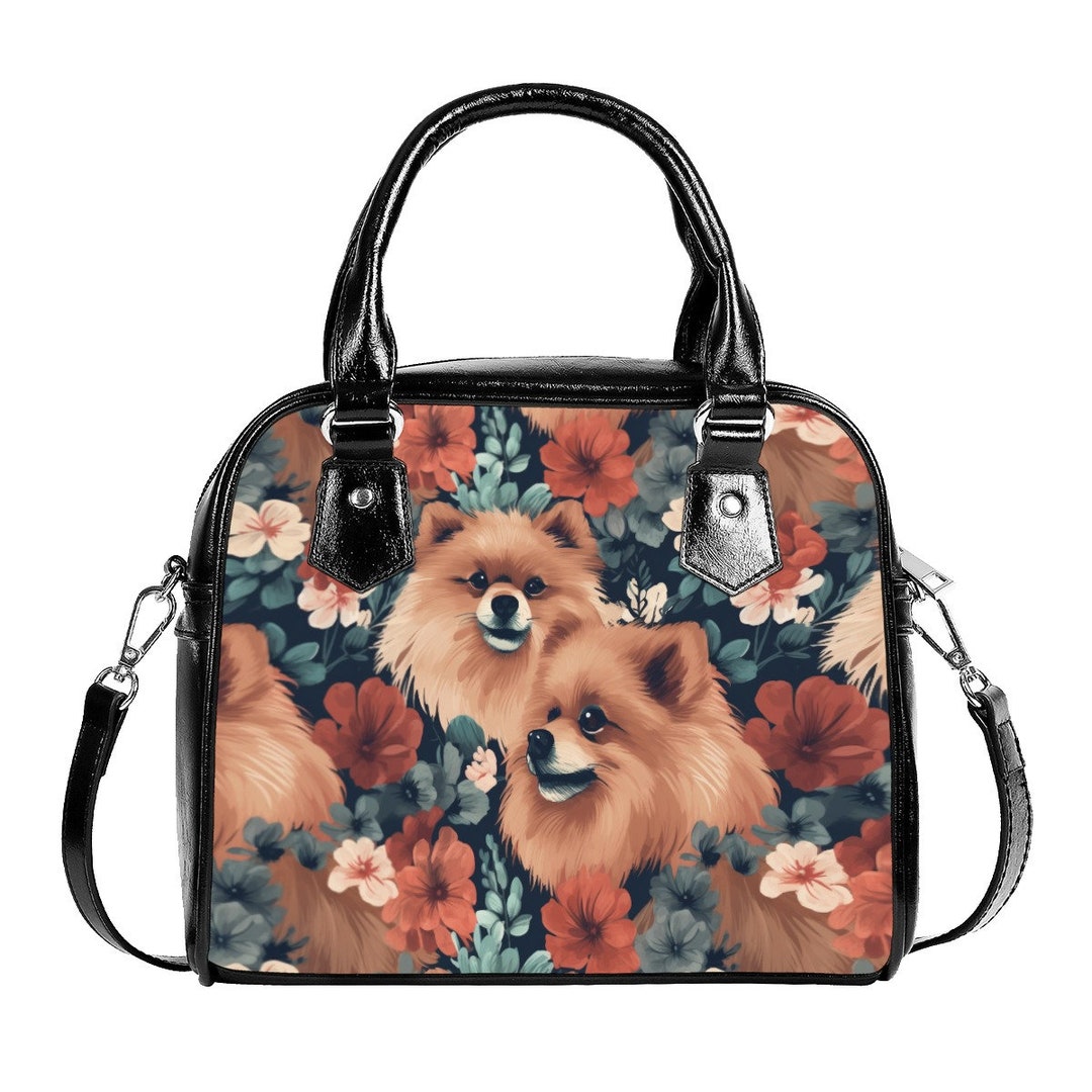 Pomeranian Boho Handbag for Dog Mom, Dog Lover Gift, Brown Pomeranian