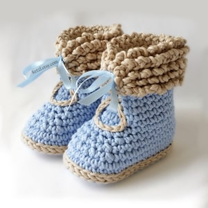 Baby Booty Häkelanleitung Booties Schnee Winter Stiefel Schuhe