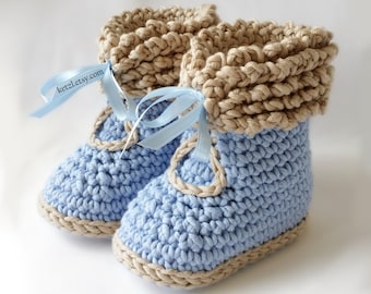 Botín de bebé crochet patrón botines nieve botas de invierno zapatos