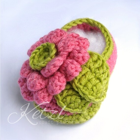 Crochet Pattern Baby Shoes crochet Booty pattern Flower Booties Crochet Baby Patterns