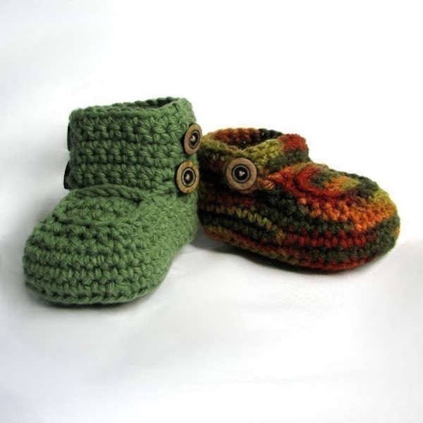 Boys Boots Crochet Pattern Crochet Booties Pattern Baby Shoes Booties for boys with buttons crochet baby fall colors