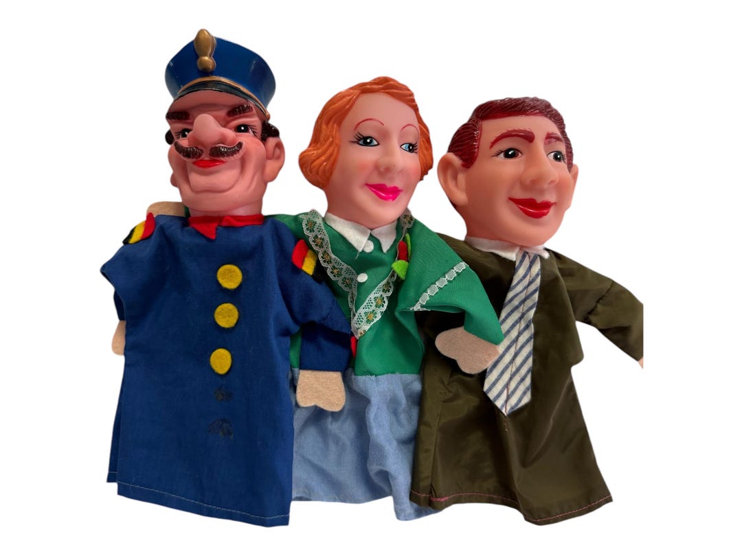 Plus Sign Puppet Vintage Punch and Judy Plus Policeman Hand/finger Puppets - Etsy