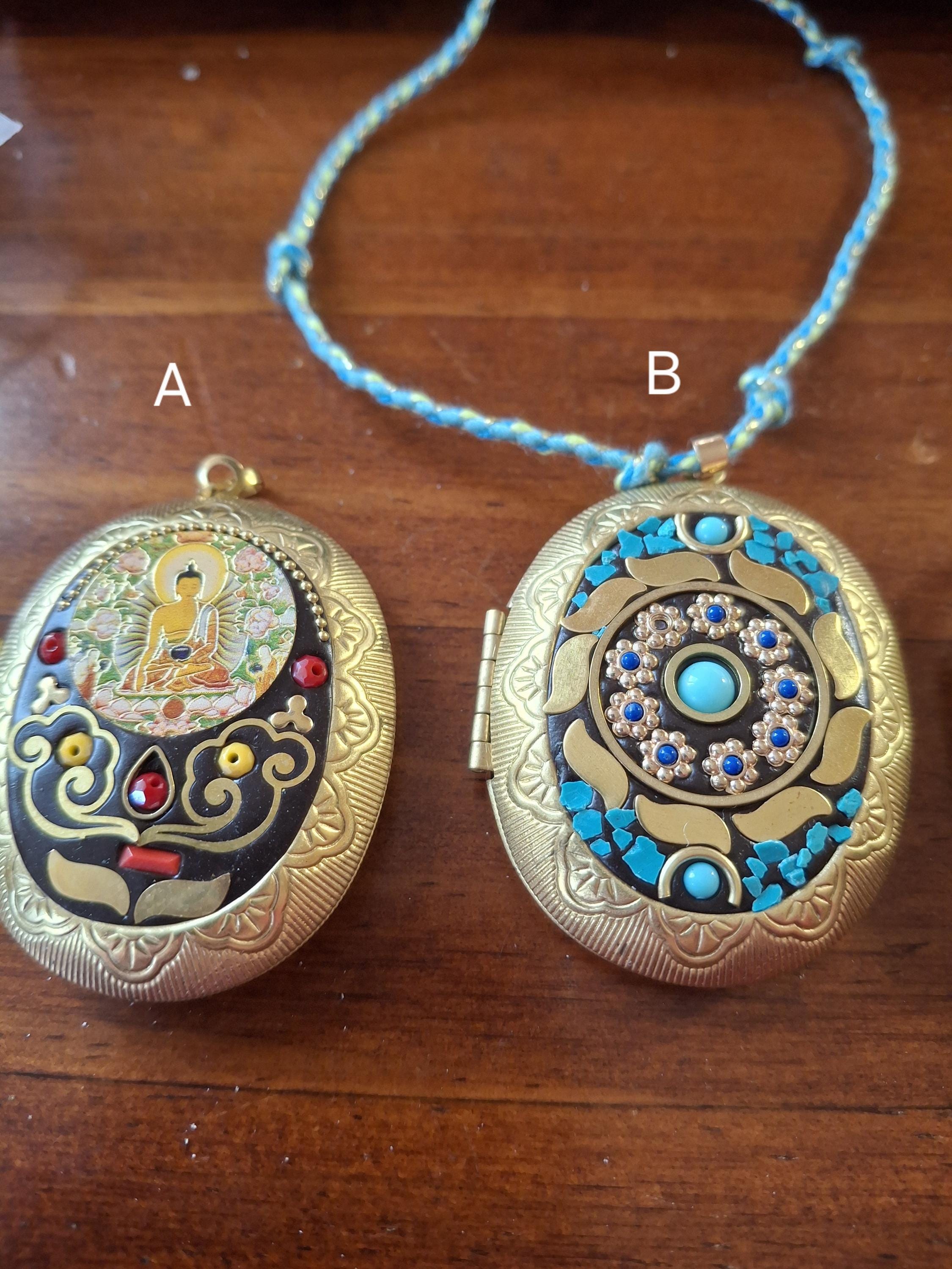 Collier Style Tibétain Frangé En Argent Tibétain Bleu Turquoise - Neuf Sans Emballage