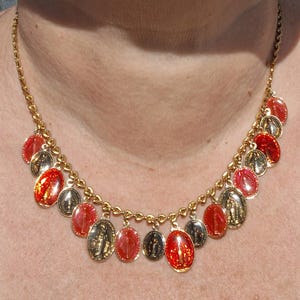 gold chain necklace stainless steel heart pattern and charms handmade birthday gift mother&#39;s day Christmas