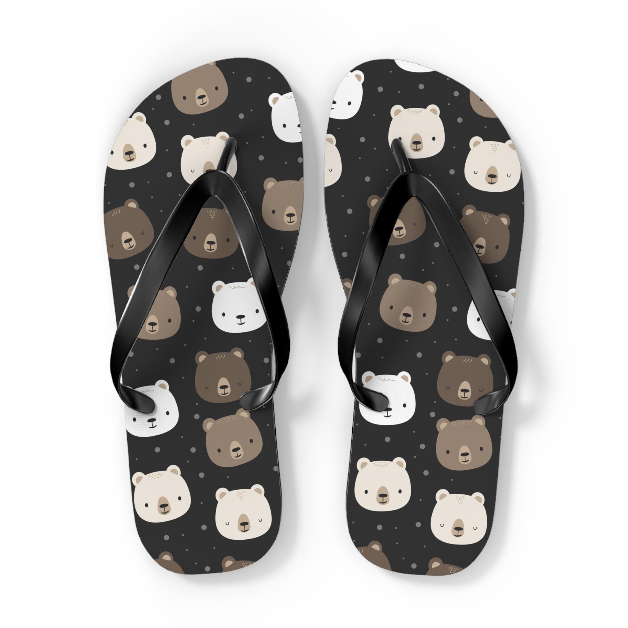 dancing bear flip flops