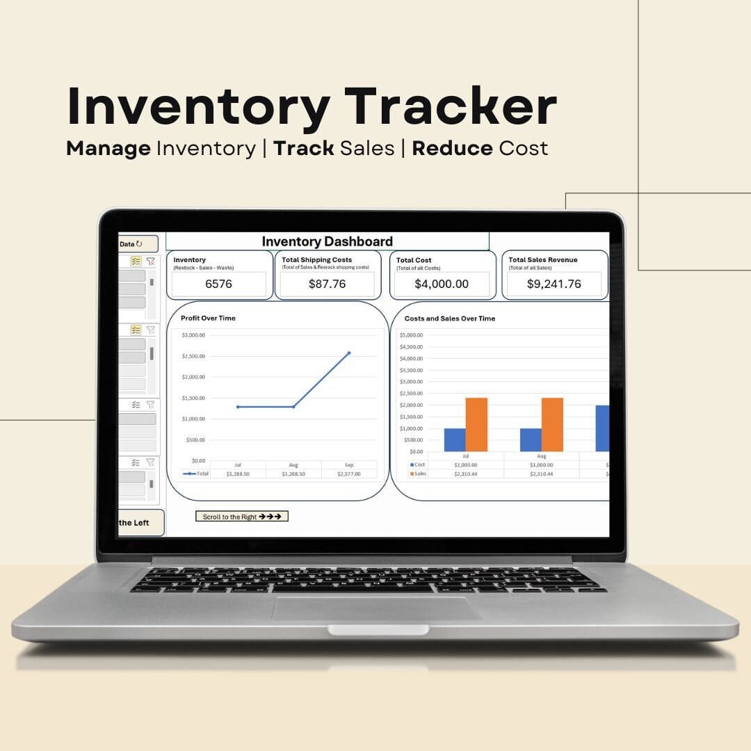 Inventory Tracker, Excel Inventory Planner, Sales Tracking Log ...