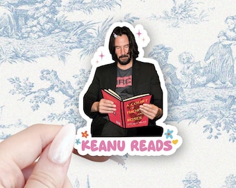 ACOTAR Sticker | Keanu Reads Sticker | Keanu Reeves | Sarah J Maas | Throne of Glass | Meme | Bookish | Book Sticker | Romantasy