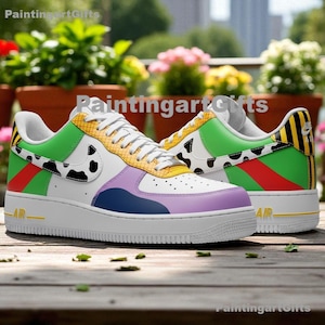 Hand-Painted Toy Story Air Force 1 Sneakers: Custom Toddler Shoes