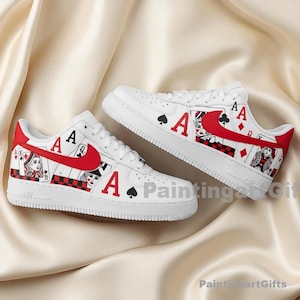 Custom Poker Air Force 1, Playing Card Custom Air Force 1, Playing Card Sneakers, Custom Poker Card, Custom Playing Cards shoes