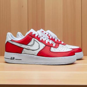 Hand Painted Cartoon Air Force 1 Sneakers, Custom Outline Air Force 1, brautsneaker personalisiert, Outline Custom Sneakers