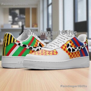 Handgeschilderde Toy Story Air Force 1-sneakers - aangepaste peuterschoenen