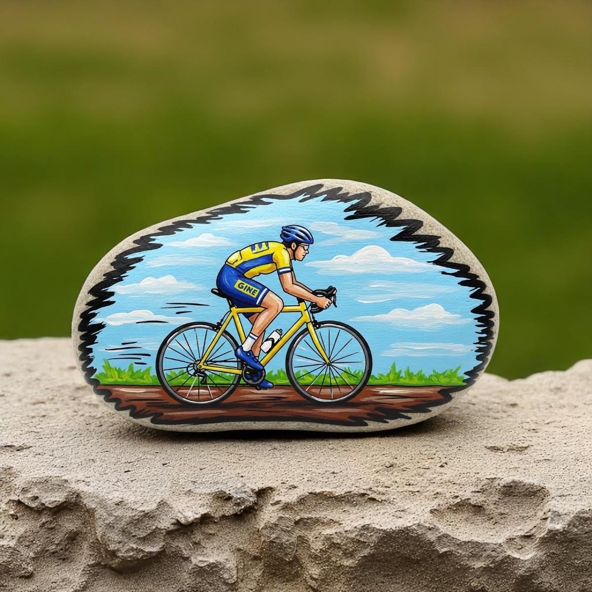 Bike Pebble Art