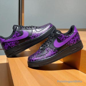Purple Splatter Nike Shoes - Etsy display picture 1
