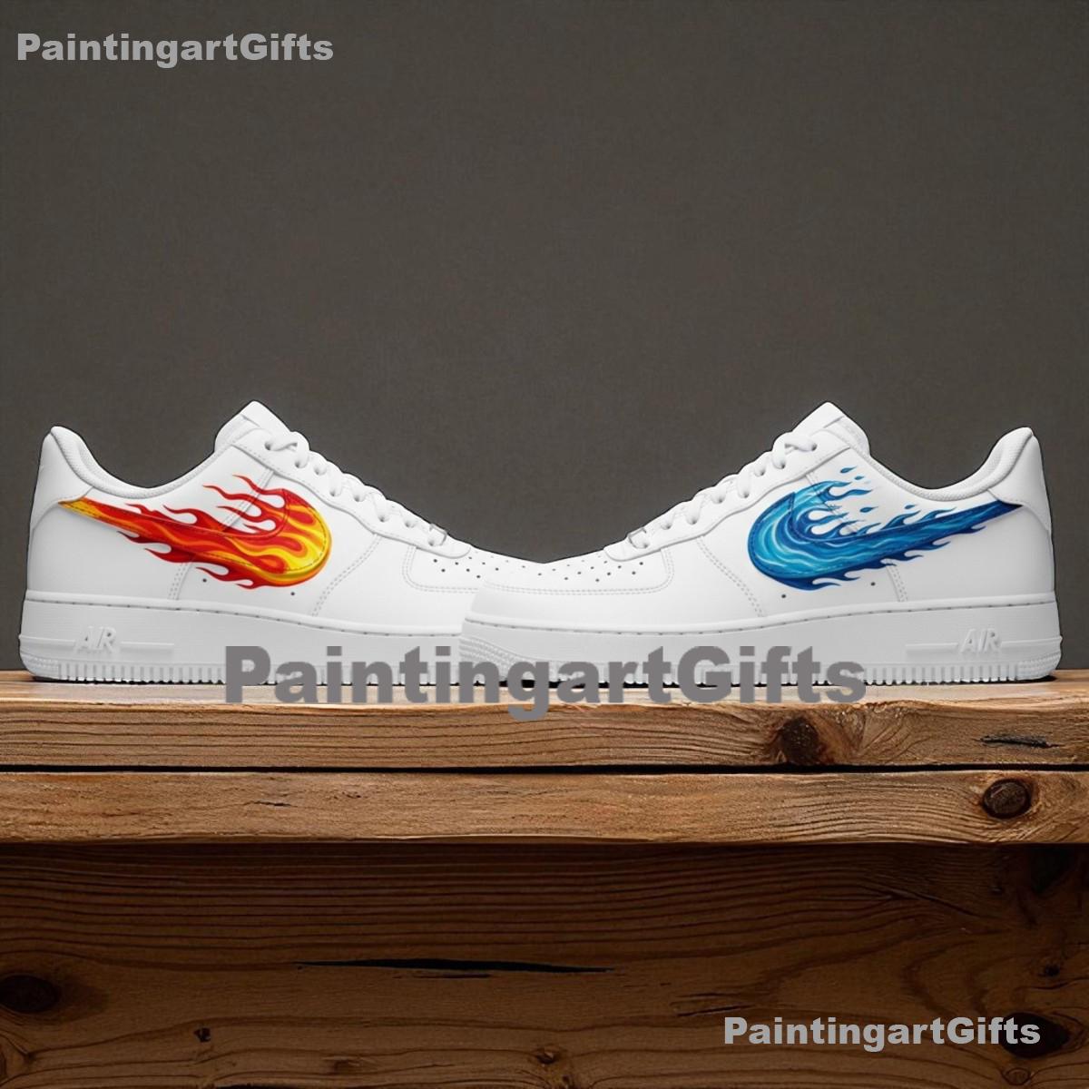 custom air force 1 fire and water