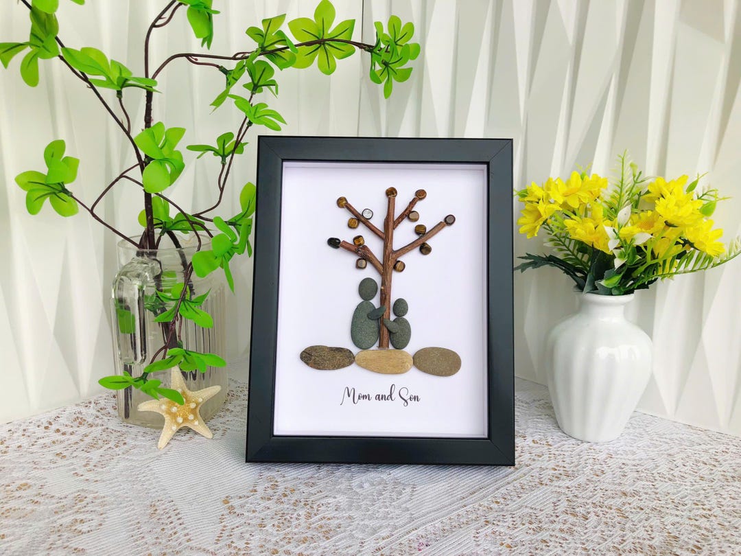 Personalized Mom and Son Pebble Art | Custom Mother’s Day Gift ...