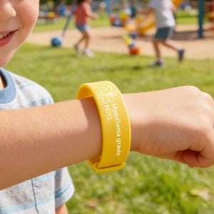 Adjustable Medic ID Bracelet, Silicone Medical Alert Bracelet, Engraving Emergency Bracelet for Children, Waterproof Allergy Bracelets