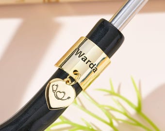 Custom Stethoscope ID Tag, Personalized Name, Nurse Doctor Gift