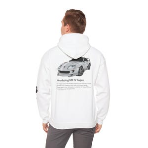 Toyota Supra MK IV Hoodie, JDM Car Enthusiast Gift, Automotive Apparel, Street Racing Sweatshirt, Tuner Clothing, Car Lover Hooded Top