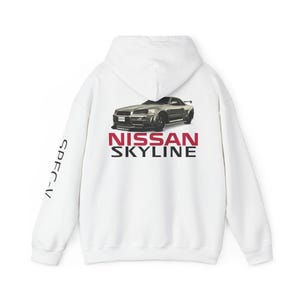 Sudadera con capucha Nissan Skyline GTR Spec V, regalo para entusiastas de los autos JDM, ropa de carreras callejeras, suéter de carreras Turbo, sudadera para amantes de los autos, para él