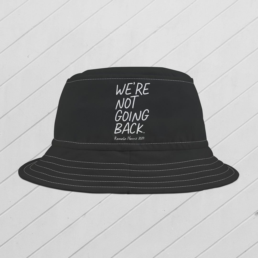 Kamala Bucket Hat Retro Sun Hat Patriotic Black USA Themed Cap ...