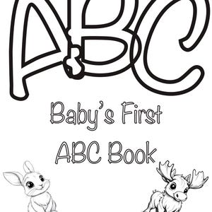 Personalized Baby ABC Coloring Book: Shower Activity (Printable PDF)
