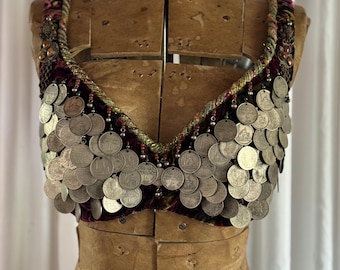 Custom Tribal Coin Bra with Authentic Egyptian Coins
