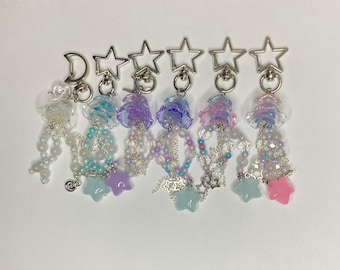 Cute Jellyfish Keychain | Handmade  | Beaded | Acubi | Y2K