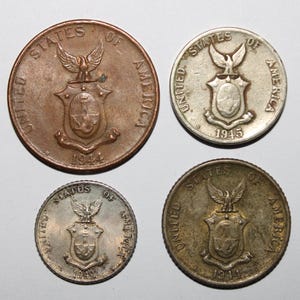 1940&#39;s WWII U.S. Philippines Coin Set