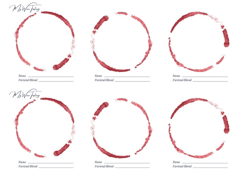 Complete Printable Wine Tasting, Templates, Placemats, Party, Digital, Easy, Memorable ...