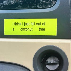 Bratty Kamala Coconut Bumper Sticker