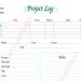 Knitting Project Tracker Template PDF Digital Download Printable ...