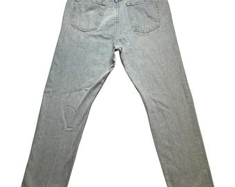 Wrangler Jeans Mens 38x34 (37x32) Light Wash Blue Straight Leg Denim Comfort