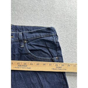 Jeansy Wrangler Jeans męskie 32x30 niebieskie jeansy proste nogawki 5 kieszeni zamek błyskawiczny klasyczny zdjęcie 6