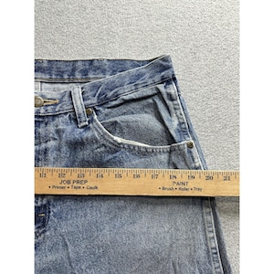 Wrangler Jeans Mens 32x28 Blue Regular Fit Straight Leg Faded Distressed 96501DS image 6