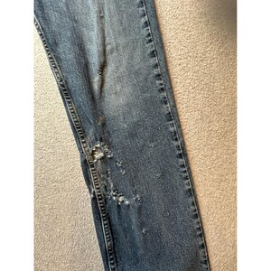 Wrangler Relaxed Fit Mens Jeans 32x32 (30x31) Blue Denim Distressed 10MGW25RI image 10