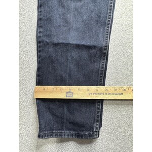 Vintage Wrangler-jeans dames 16 x 30 zwarte hoge taille taps toelopende denim gemaakt VS 90s afbeelding 9