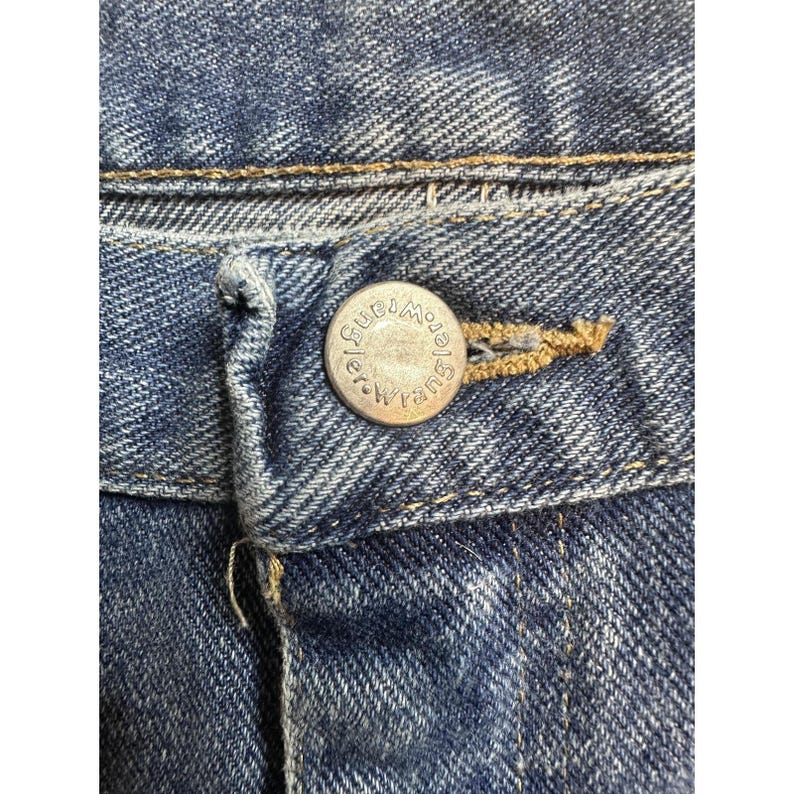 Vintage Wrangler 9760WDR Relaxed Straight Jeans Mens 36x29 Blue Denim 90s image 10