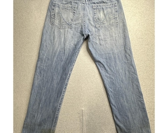 Jeans Wrangler 20X da uomo, 34x34, blu, vestibilità rilassata, 33LT DLB Y2K
