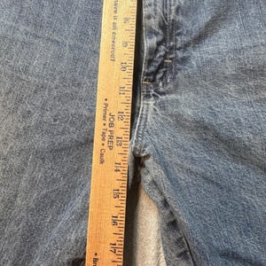 Vintage Wrangler Carpenter Jeans Mens 46x32 Blue Light Wash Relaxed Fit Workwear image 8
