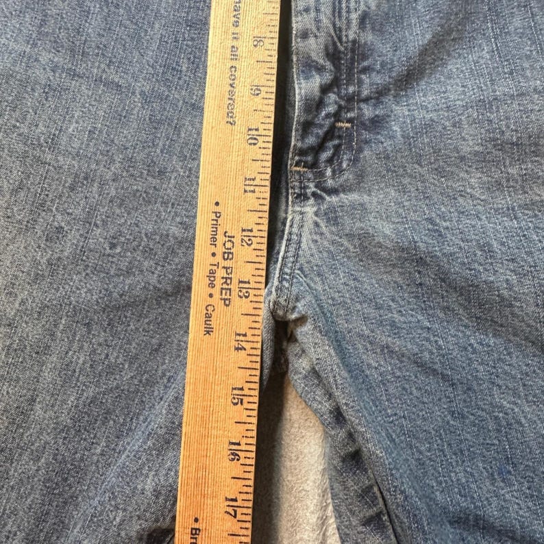 Vintage Wrangler Carpenter Jeans Mens 46x32 Blue Light Wash Relaxed Fit Workwear image 8