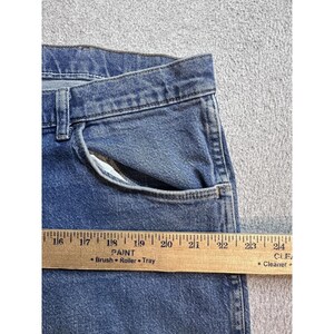 VTG Wrangler 85900LW Relaxed Straight Jeans Herren 40x27 Medium Wash Blue Denim Bild 7