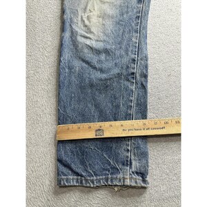 VTG Wrangler Rugged Wear Jeans Mens 34x30 Blue Denim Workwear Straight 35100MN image 9